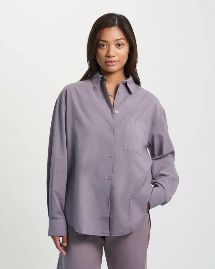 Women Organic Oversized Shirt Soft Yellow Colorful Standard Shirts