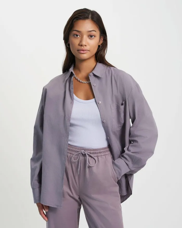 Women Organic Oversized Shirt Soft Yellow Colorful Standard Shirts