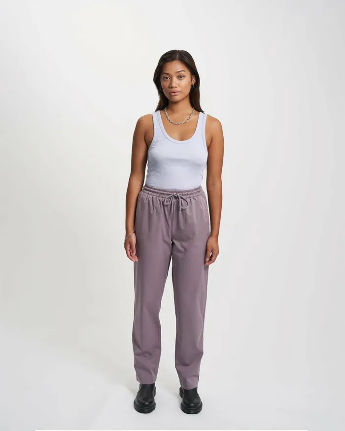 Women Organic Twill Pants Lava Grey Colorful Standard Pants