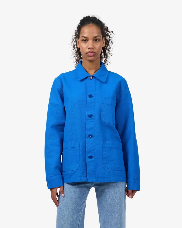 Women Organic Workwear Jacket Pacific Blue Colorful Standard Workwear Jackets