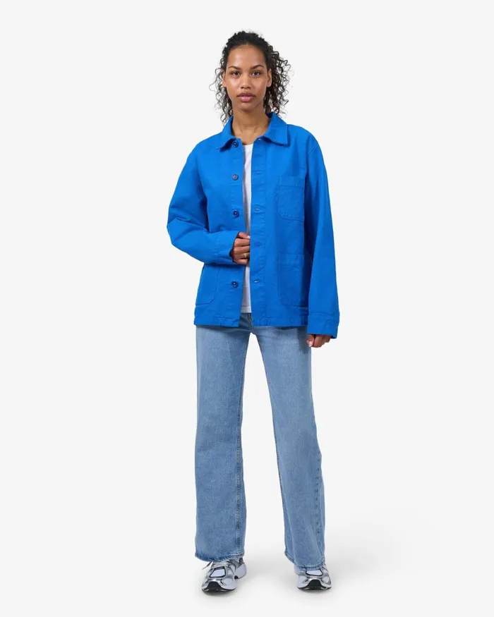 Women Organic Workwear Jacket Pacific Blue Colorful Standard Workwear Jackets