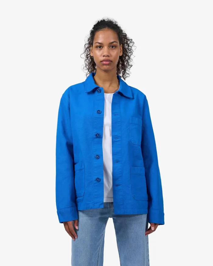 Women Organic Workwear Jacket Pacific Blue Colorful Standard Workwear Jackets