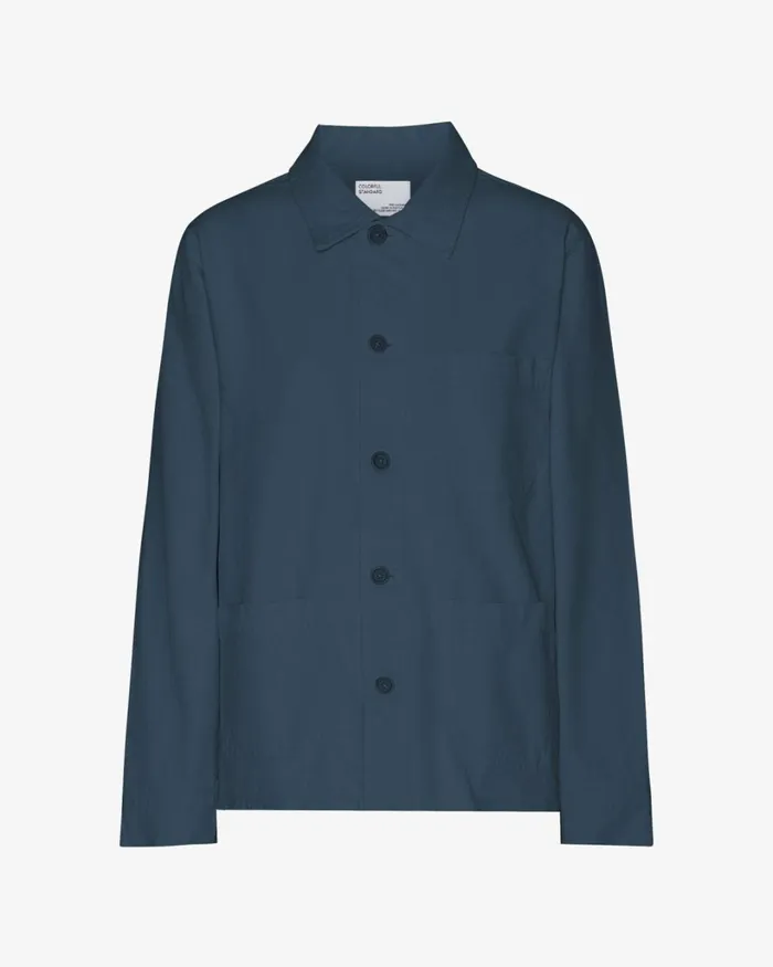 Women Organic Workwear Jacket Petrol Blue Colorful Standard Workwear Jackets