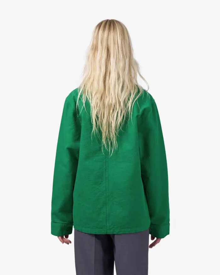 Women Organic Workwear Jacket Petrol Blue Colorful Standard Workwear Jackets
