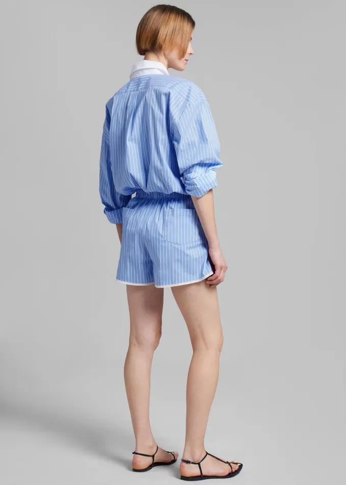 Women Orla Button Up Shirt 8211 BlueWhite Stripe The Frankie Shop Tops