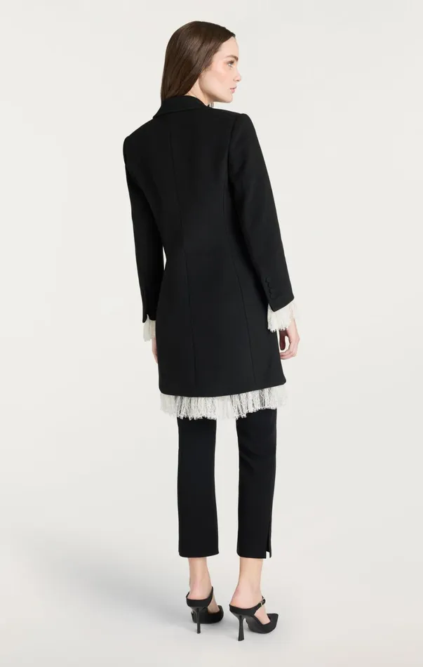 Women Outerwear Cinq Sept Roxie Coat Blackivory