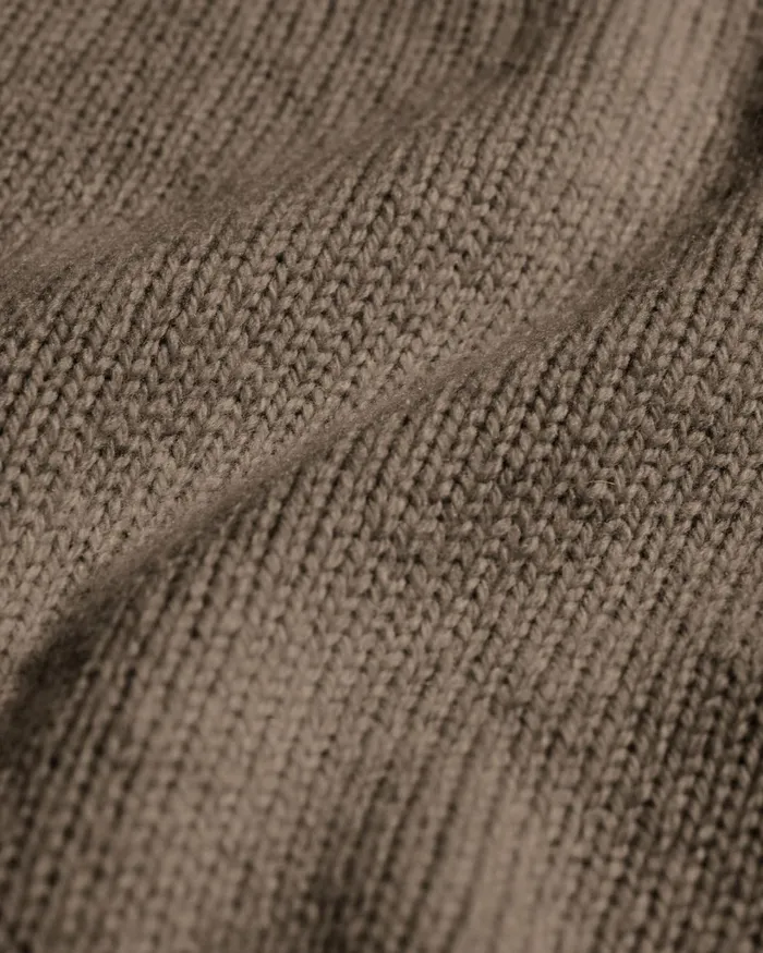 Women Oversized Merino Wool Crew Warm Taupe Colorful Standard Knit Sweaters
