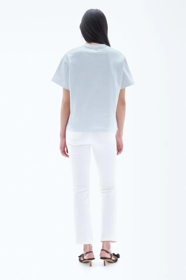 Women Oversized Tee Mist Blue Filippa K Tops