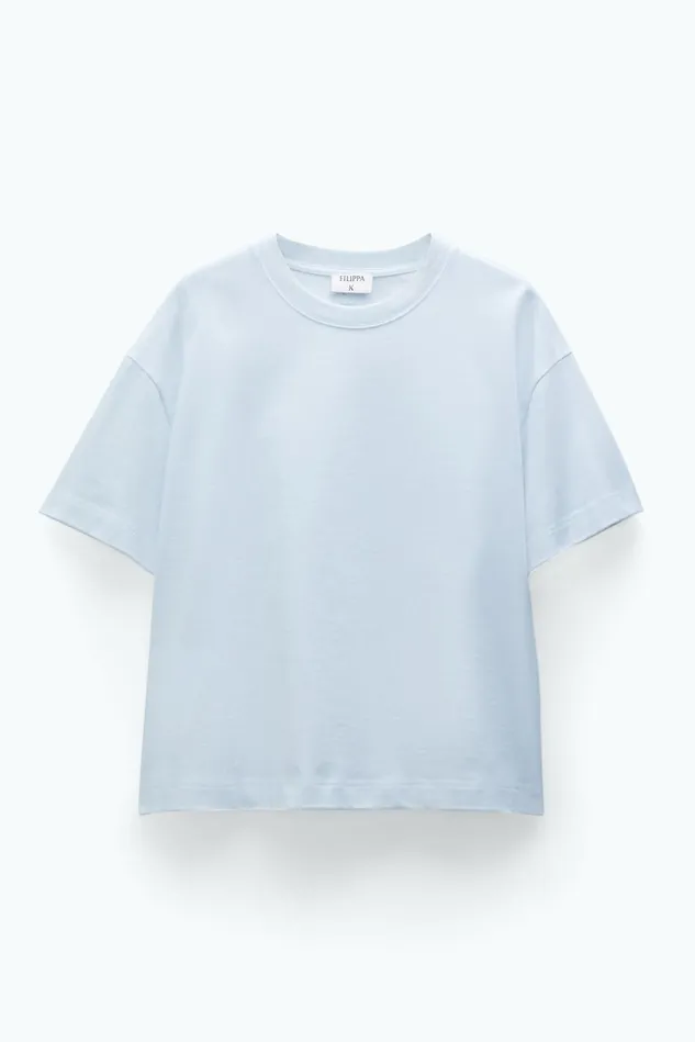 Women Oversized Tee Mist Blue Filippa K Tops