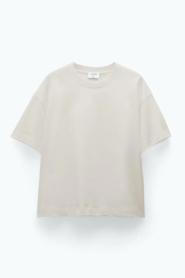 Women Oversized Tee Taupe Filippa K Tops