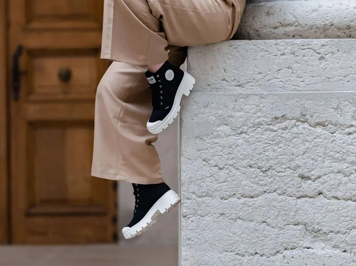 Women PALLABASE TWILL Black PALLADIUM Boots