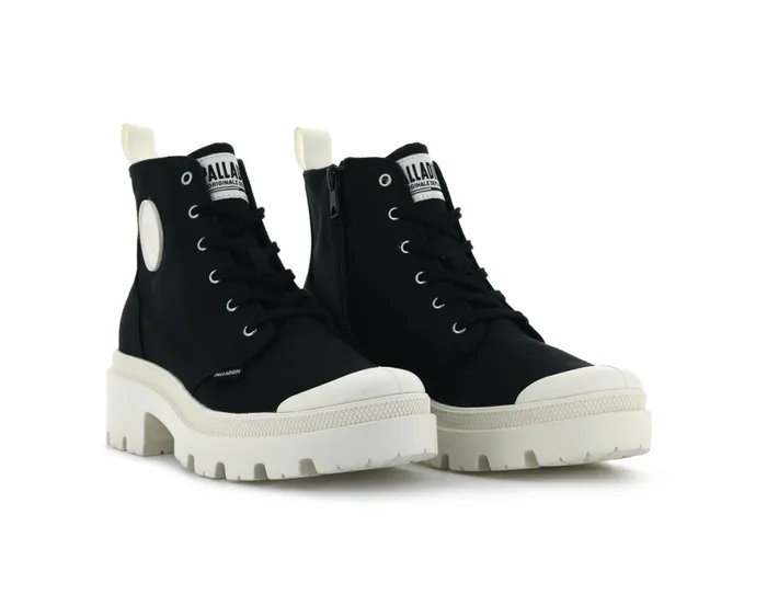 Women PALLABASE TWILL Black PALLADIUM Boots