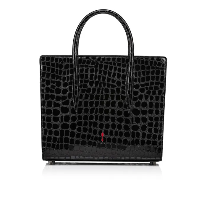 Women Paloma Medium Top Handle Bag 8211 Alligator Embossed Calf Leather And Spikes Loubinthesky 8211 Black Christian Louboutin Top Handles