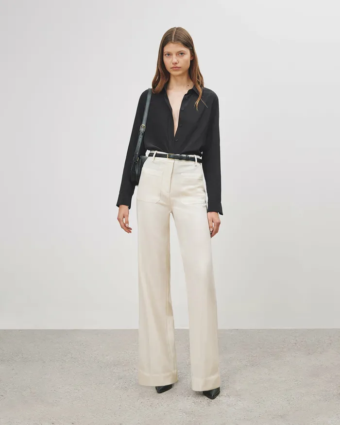 Women Pants and Shorts Nili Lotan CHRISTOPHE PANT Brown