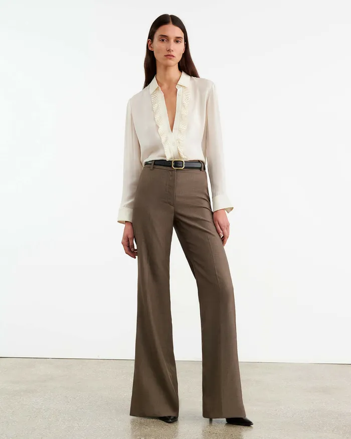 Women Pants and Shorts Nili Lotan EFFY PANT Taupe Grey