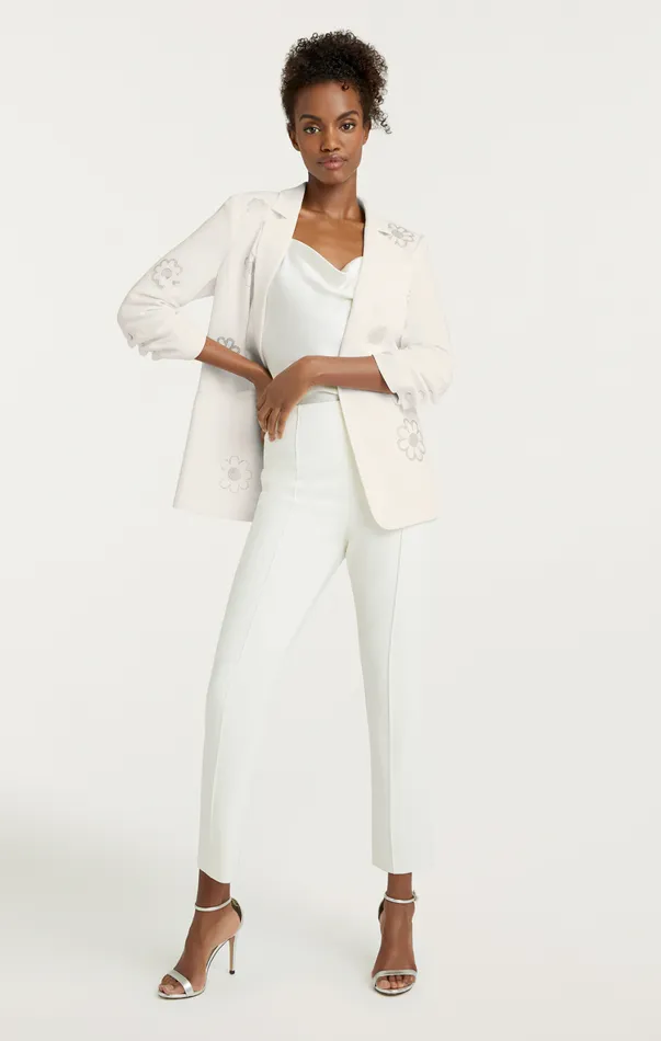 Women Pants Cinq Sept Cropped Brianne Pant Ivory
