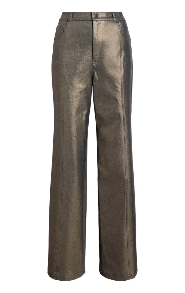 Women Pants Cinq Sept Gold Coated Francine Pant Gold