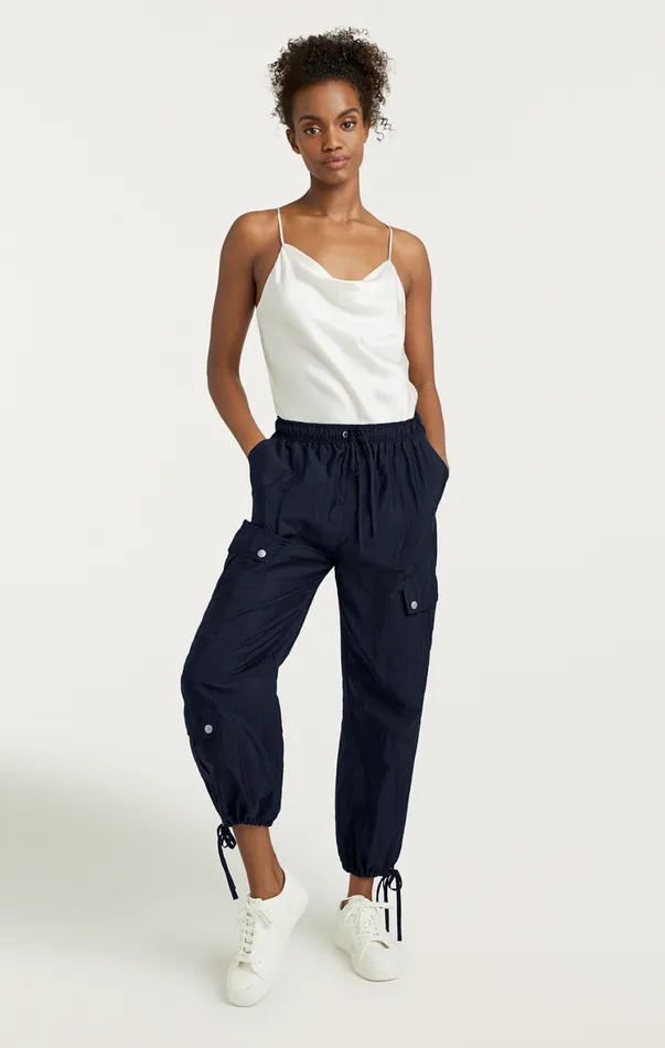 Women Pants Cinq Sept Nitsan Parachute Pant Navy