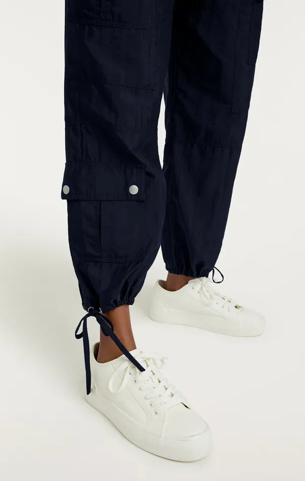 Women Pants Cinq Sept Nitsan Parachute Pant Navy