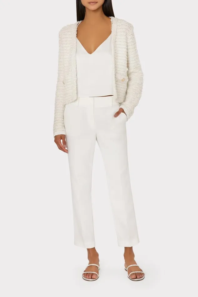 Women Pants Milly Nicola Cady Pants Ecru