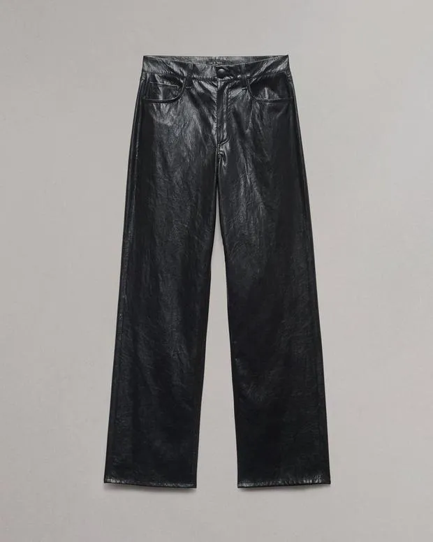 Women Pants Rag and Bone Shea Faux Leather Pant Black