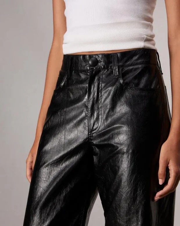 Women Pants Rag and Bone Shea Faux Leather Pant Black
