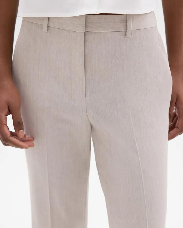 Women Pants Theory Flared Pant In Good Wool Sand Melange