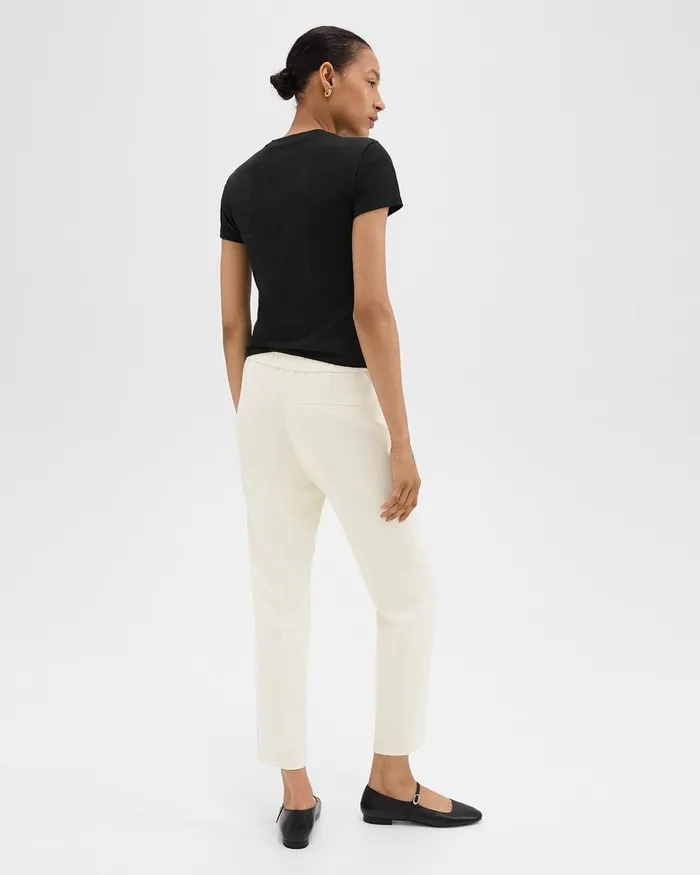 Women Pants Theory Treeca PullOn Pant In Admiral Crepe Rice