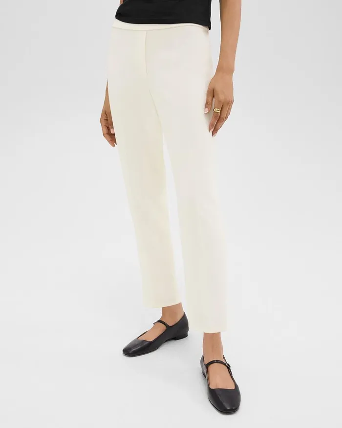 Women Pants Theory Treeca PullOn Pant In Admiral Crepe Rice