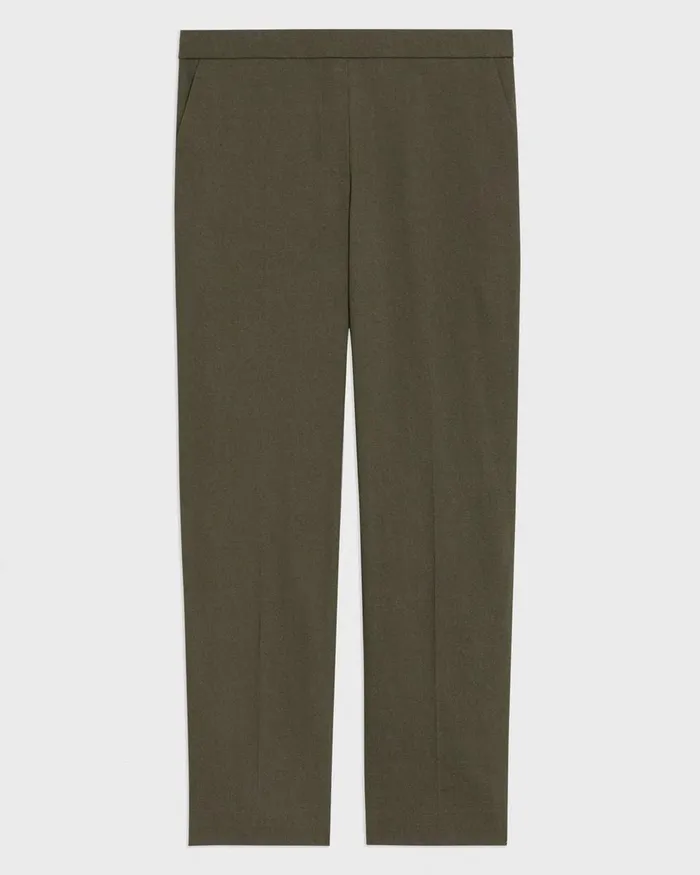 Women Pants Theory Treeca PullOn Pant In Good Linen Dark Olive