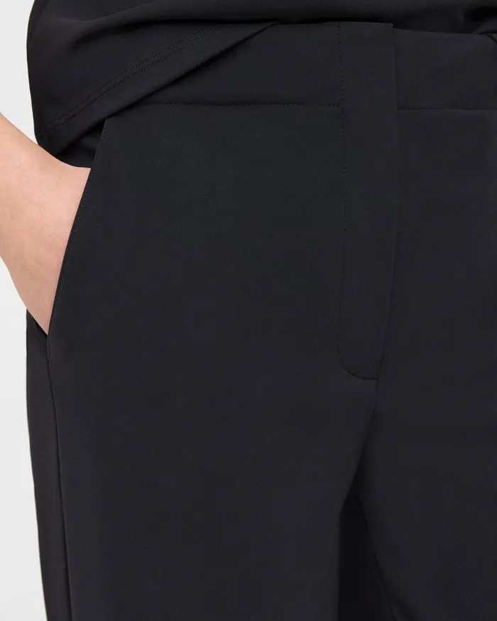 Women Pants Theory WideLeg Pant In Precision Ponte Black