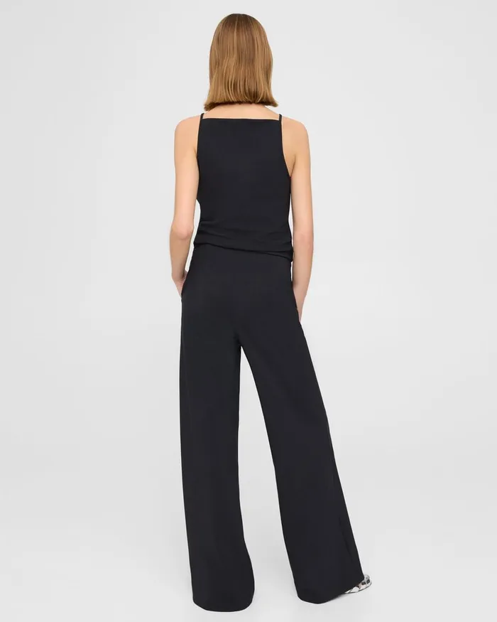 Women Pants Theory WideLeg Pant In Precision Ponte Black