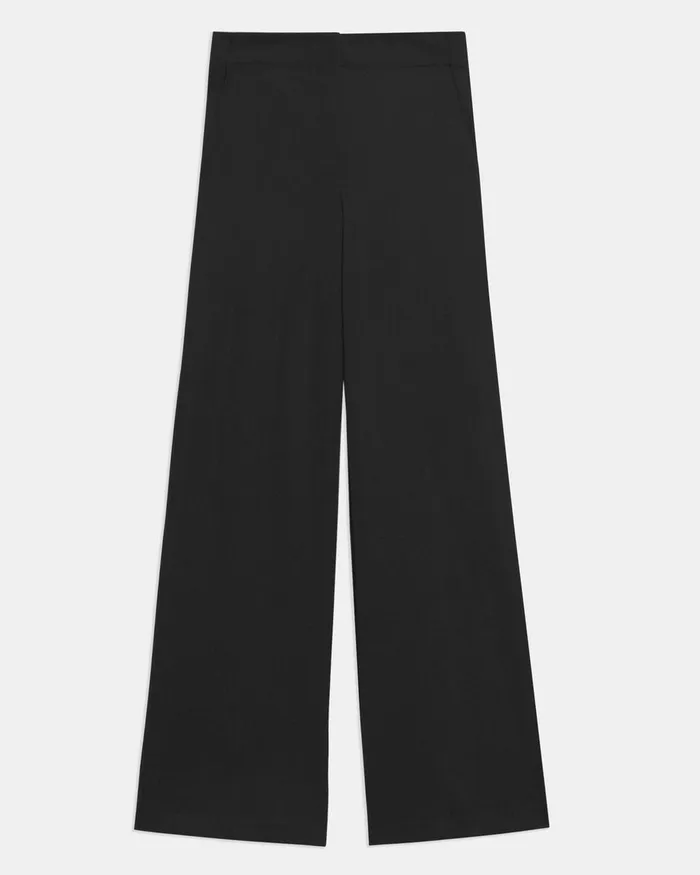 Women Pants Theory WideLeg Pant In Precision Ponte Black