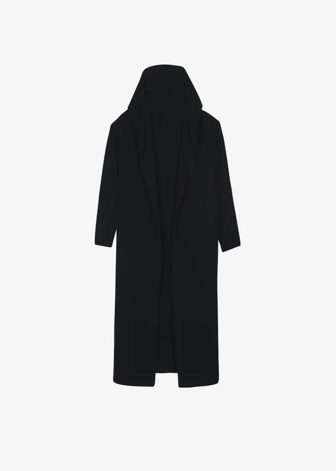Women Parma Hooded Oversized Long Cardigan 8211 Black The Frankie Shop Knitwear