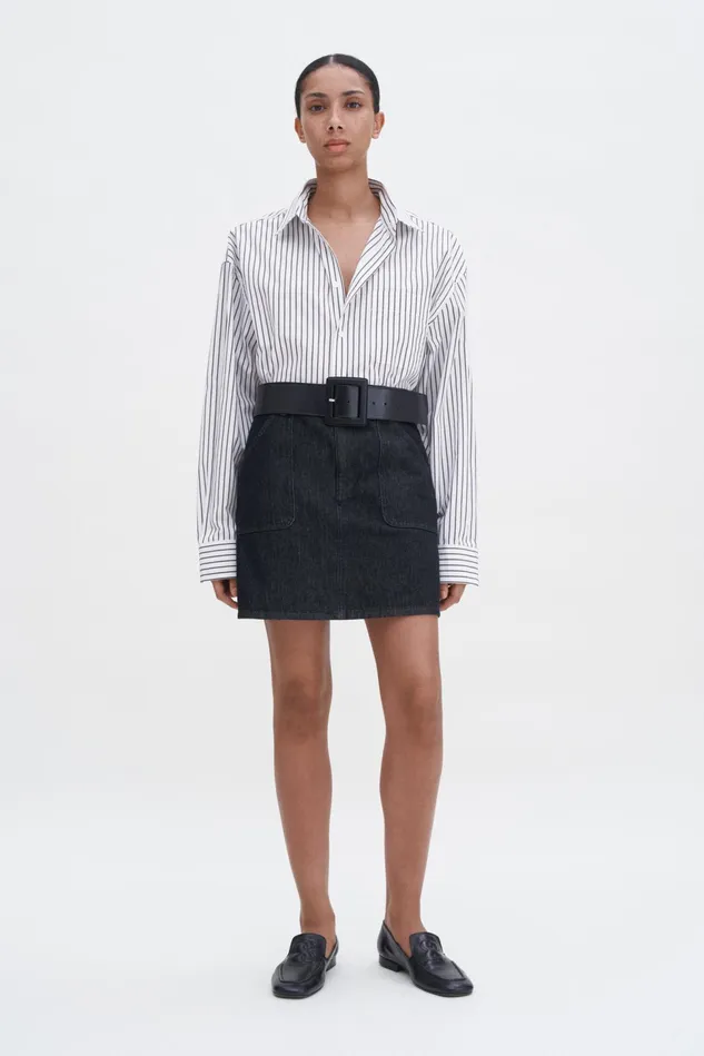 Women Patch Pocket Mini Skirt Black Wash Filippa K Skirts