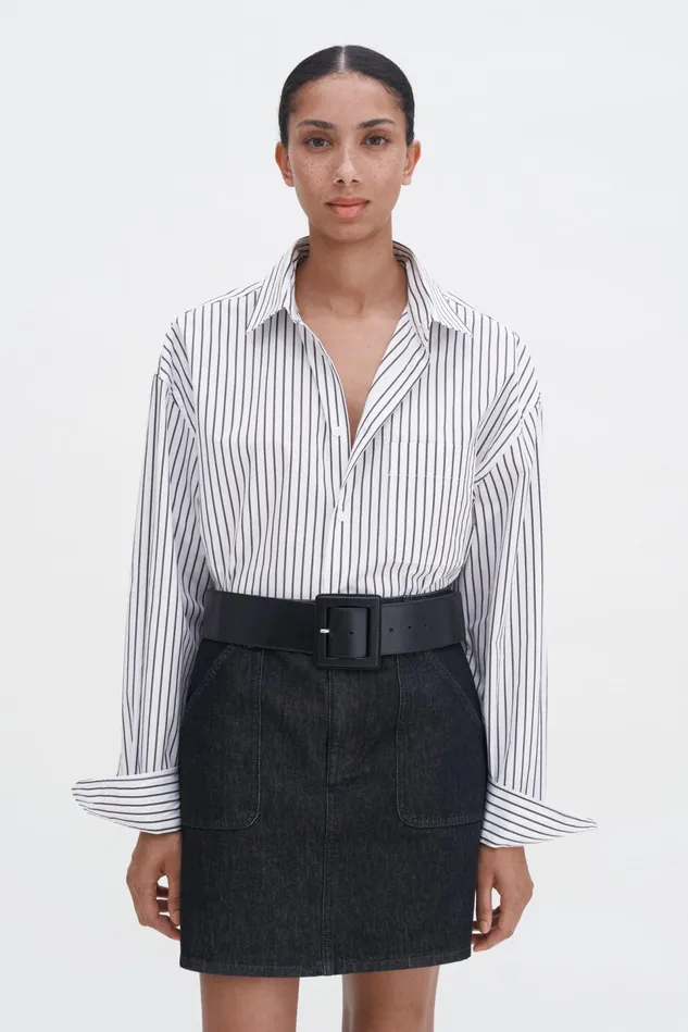 Women Patch Pocket Mini Skirt Black Wash Filippa K Skirts