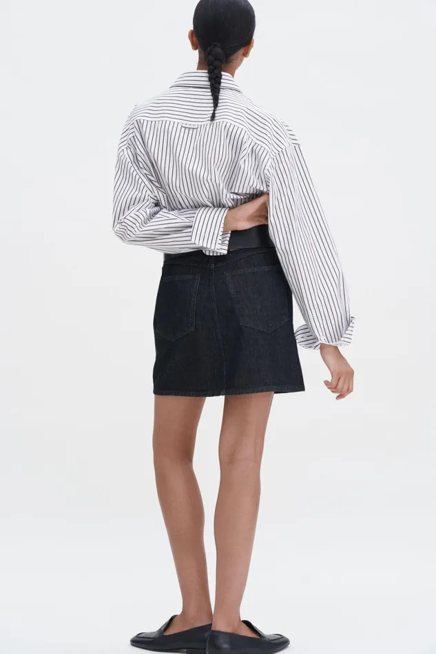 Women Patch Pocket Mini Skirt Black Wash Filippa K Skirts