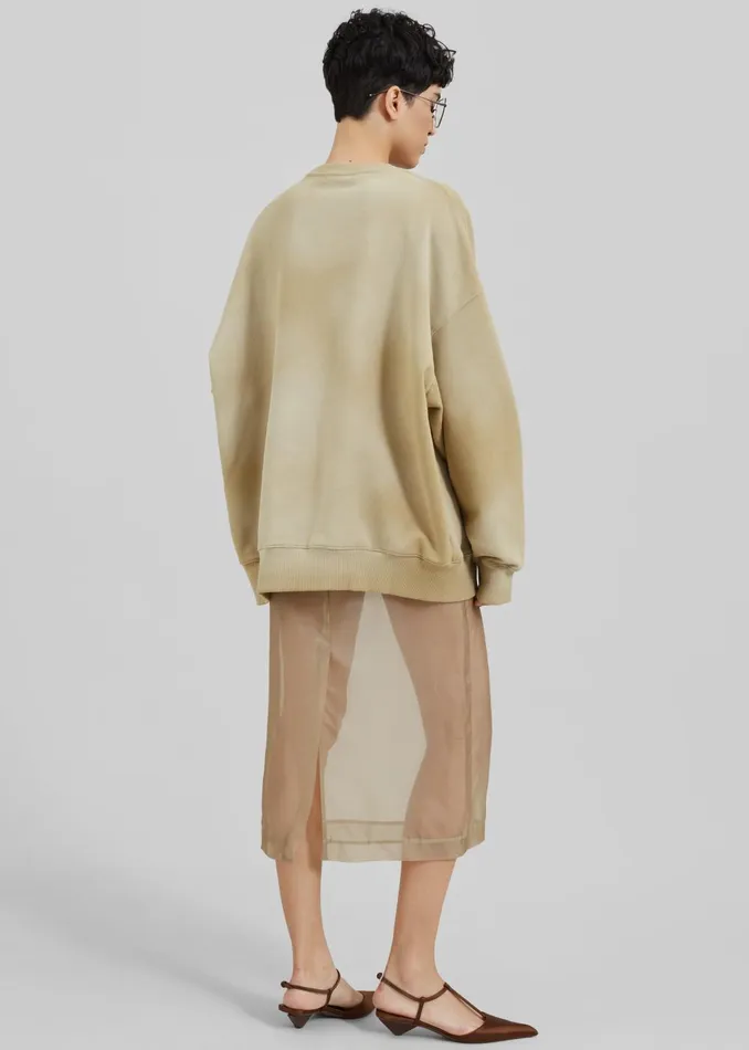 Women Peri Sheer Midi Skirt 8211 Desert Sand The Frankie Shop Bottoms