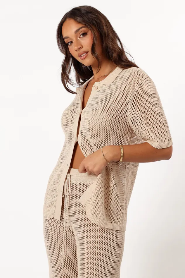 Women petalandpup Smith Knit Top 8211 Sand Sand Loungewear