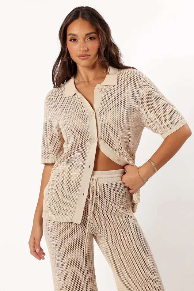 Women petalandpup Smith Knit Top 8211 Sand Sand Loungewear