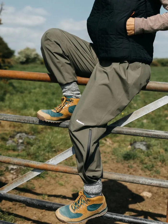 Women Rainbird Waterproof Trousers Olive Finisterre Trousers and Leggings