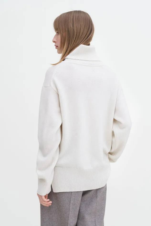 Women Relaxed Turtleneck Sweater Off White Filippa K Knitwear