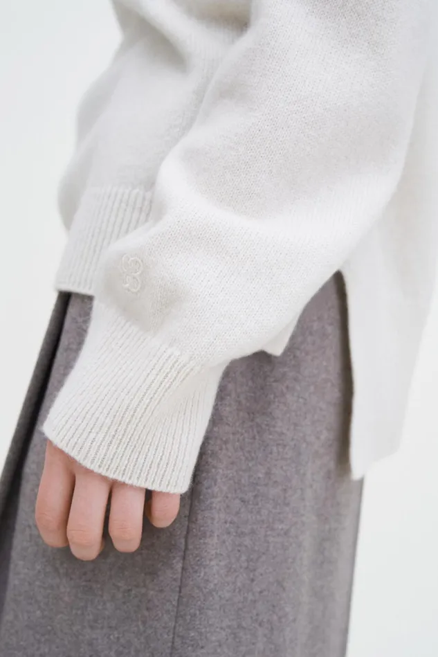 Women Relaxed Turtleneck Sweater Off White Filippa K Knitwear