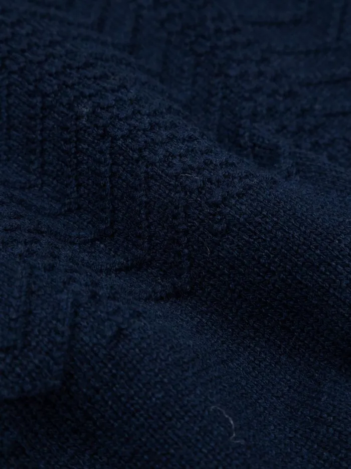 Women RNLI Polperro Jumper Navy Finisterre Knitwear