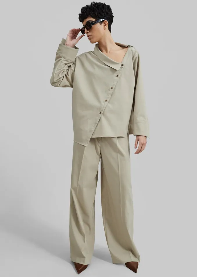 Women Roan Trousers 8211 Beige The Frankie Shop Bottoms