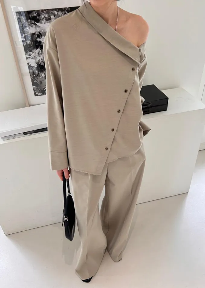 Women Roan Trousers 8211 Beige The Frankie Shop Bottoms