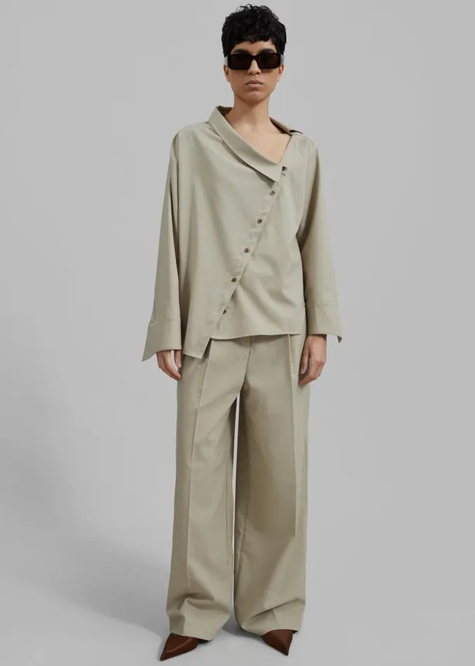 Women Roan Trousers 8211 Beige The Frankie Shop Bottoms