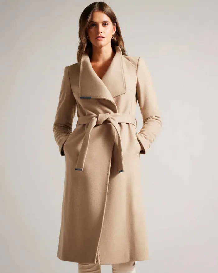 Women ROSE 8211 Wool Wrap Coat Camel Ted Baker Coats and Jackets Women ROSE 8211 Wool Wrap Coat Camel Ted Baker Coats and Jackets