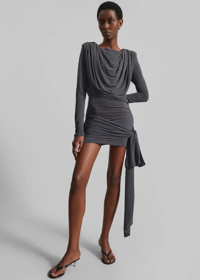 Women Rotate Mini Waterfall Dress 8211 Gray The Frankie Shop Dresses