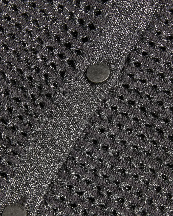 Women SALLYAN 8211 Metallic Detail Knitted Jacket Gunmetal Ted Baker Coats and Jackets Women SALLYAN 8211 Metallic Detail Knitted Jacket Gunmetal Ted Baker Coats and Jackets